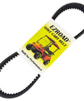 Heavy Duty Drive Belt For Gas EZGO Golf Carts 1991.5 To 2009 4 Cycle with label and red golf cart illustration
