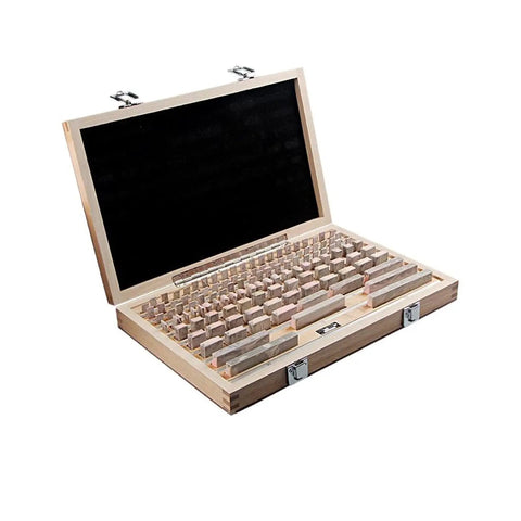 122 Piece HSS Gauge Block Set Dead On Accurate 0.001mm Calibrations For Woodworking Routers And Table Saws in wooden case.