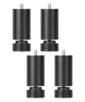 Beefy Aluminum Furniture Support Legs 25cm Set Of 4 Heavy Duty Table Feet For Cabinets Beds Sofas And More With 10mm Threaded Holes Anodized Black Easy Install