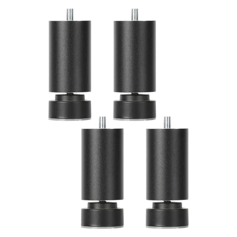 Beefy Aluminum Furniture Support Legs 25cm Set Of 4 Heavy Duty Table Feet For Cabinets Beds Sofas And More With 10mm Threaded Holes Anodized Black Easy Install
