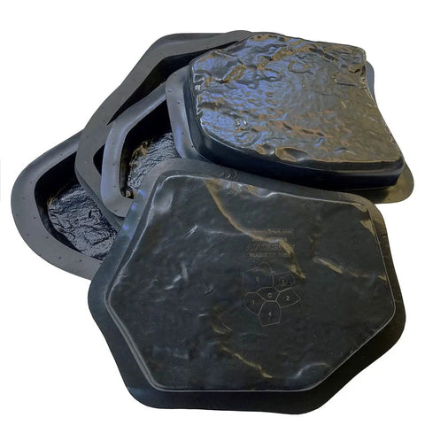 Set Of 6 Durable Flagstone Molds For Concrete Pavers And Garden Walkways Easy To Use Reusable Plastic Cement Molds For DIY Stepping Stones Pathways Backyard Decor And Garden Paths