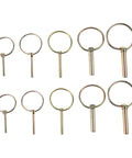 Beefy Heavy Duty Lynch Pin Fastener Set For Trailers Trucks And Mowers 10 Piece Spring Loaded Locking Pins With Steel Construction
