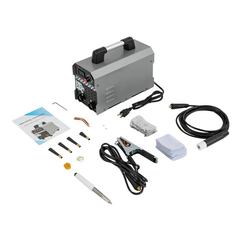 Stainless Steel Weld Cleaning Machine 110V 1000W Brush Type Bead Processor with accessories for metal weld cleaning.