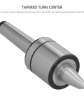 MK2 60° Morse-taper lathe live center, steel body, conical tip
