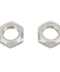 Built Tough Clamp Bracket Bolt Kit For Outboard Motors with 2 marine grade aluminum alloy nuts visible on white background