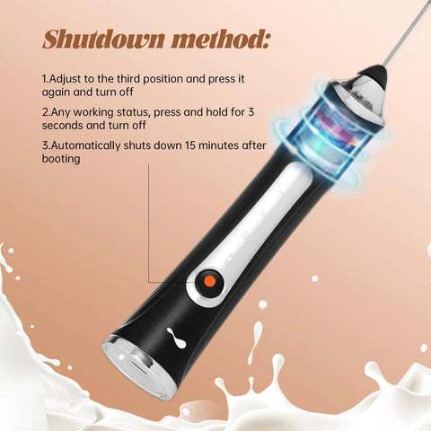 Rechargeable Milk Frother Handheld For Coffee With 3 Speeds 2 Heads And Stand Barista Grade Electric Milk Foam Wand For Lattes