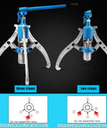 Badass Five Ton Hydraulic Gear Puller And Bearing Hub Separator With Heavy Forged Steel Multi Jaw Mechanical Tool displayed with three claws and two claws diagrams.