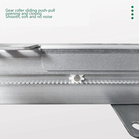 Gear roller of Extra Heavy Drawer Slides For Cabinets Offering Soft Closing Buffer Shock Absorption Dead Silent Cushioning.