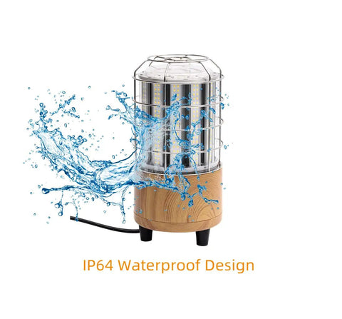 IP64 waterproof design of Beast Mode Bright 150W Tripod Work Light With 21000 Lumens Corded Led Stand Up Light 360 Degree Omnidirectional Lighting For Workshops And Job Sites Lights Up A Basketball Court Sized Space
