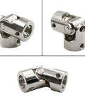 Heavy Duty 10mm Inner Bore Steering Shaft U Joint Universal Joint For RC Cars And Small Machinery, 16 x 34mm Outer Diameter And 34mm Length, 10mm Bore, Metal Coupling For Smooth Torque Transmission And Rock Solid Alignment, nickel-coated iron universal joint