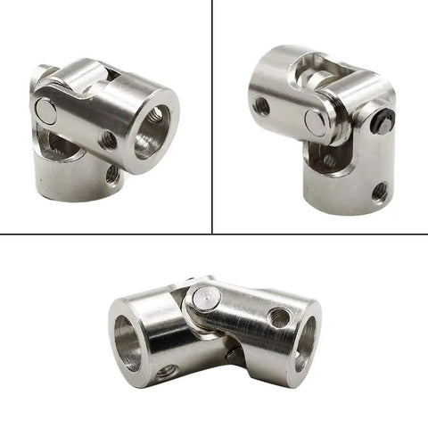 Heavy Duty 10mm Inner Bore Steering Shaft U Joint Universal Joint For RC Cars And Small Machinery, 16 x 34mm Outer Diameter And 34mm Length, 10mm Bore, Metal Coupling For Smooth Torque Transmission And Rock Solid Alignment, nickel-coated iron universal joint