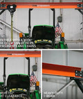 Telescoping Gantry Crane Frame Only For 2 Ton Loads in workshop, steel I-beam, locking wheels, 12 ft adjustable height