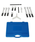Hardcore Heavy Duty 13 Pcs Gear And Bearing Puller Set With Separator And Hub Axle Removal Tool Kit With 2 Jaw And 3 Jaw Reversible Chrome Vanadium Steel Build Made For Mechanics And DIY Guys Who Get Stuff Done In Their Garage Daily, blue case