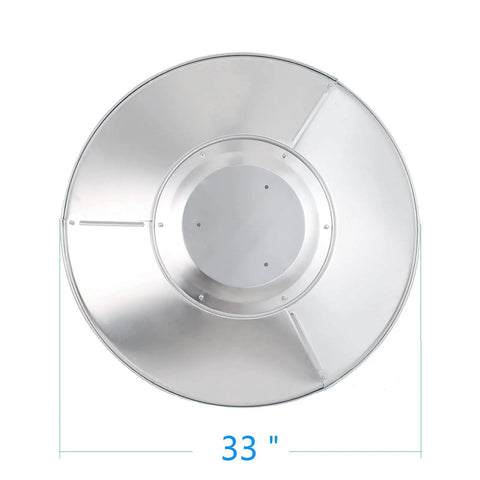 Patio Heater Reflector Shield Top Aluminum Dome For Outdoor Propane Heaters 33 Inch Diameter Round Replacement Part With 3 Hole Mount