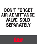 Durable Louvered Access Panel Frame Built Tough From Abs Plastic Six By Nine Inches In Crisp White Works Like A Charm Covering Air Admittance Valves Inside Walls, warning to remember air admittance valve, Oatey branding.