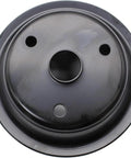 Hot Swap Power Steering Pump Setup For Classic Small Block Chevy V8 Engines Like The 305 And 350 Comes With Heavy Duty Long Water Pump Plus Crankshaft Pulley And Full Bracket Kit To Spice Up Your Old School Ride Today black steel 2-groove pulley