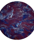 18 Inch Black Cherry Blue Resin Lazy Susan With Resin Finish And Smooth 360 Degree Spin For Kitchen Cabinet Pantry Table Organization Bathroom Countertop Cupboard Home Decor, top view