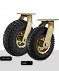 Badass 10 Inch Pneumatic Casters With Premium Quality Inflatable Rubber Tires For Silent Heavy Duty Rolling Hand Trucks Universal Easy Swap Slick Finish - showcasing 10 inch and 8 inch wheels.