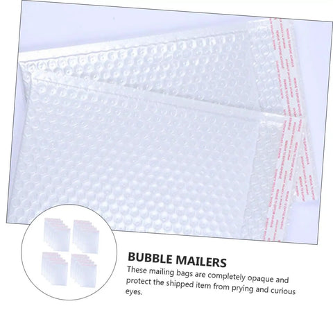 25 Pack White Bubble Mailers Self Seal Padded Envelopes 24x35+5cm Waterproof Shockproof Packaging Bags