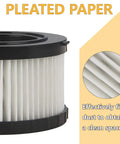Replacement Vacuum Filter 2 Pack For DC5151H DC515 DCV517 Wet Dry Vacuum showing pleated paper design for filtration