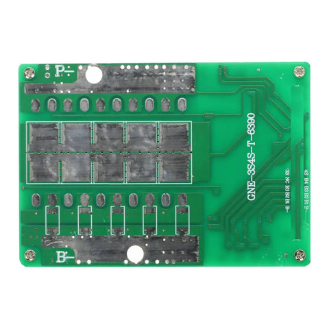 Solid 4S 12V LiFePO4 Battery Protection Board With Balanced Charging slings displayed on a green PCB designed for high power applications.