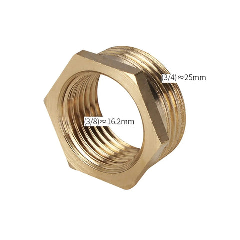 Hot Pneumatic Fitting For Your Gear This 1:2, 1:3, And 2:3 Solenoid Valve Supplement Component Is Totally Awesome And Super Simple To Install For Any Serious DIY Work Or Quick Fixes Without The Hassle, showing a brass hex nut size (3/4) and (3/8) for pneumatic systems.