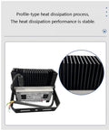 Back view of 100W 300W LED Flood Light IP66 Waterproof with aluminum heat sink for optimal cooling performance.