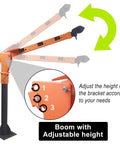 Boom adjustment feature of Beast Heavy Duty Folding Truck Bed Crane With 5000 Lb Winch 12V Electric Or Hand Operated Lift.