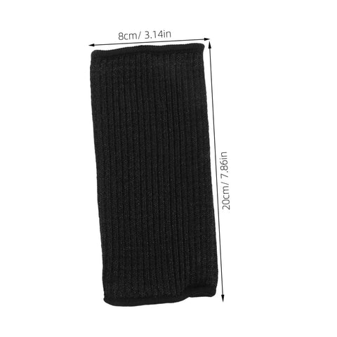 Heavy Duty Cut Resistant Arm Sleeves Built Tough For Serious Yard And Mechanic Jobs Deliver Rock Solid Forearm Protection That Truly Holds Up Through Long Days In Matte Black, shown in a flat view, dimensions 8cm x 20cm.
