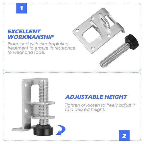 Adjustable Furniture Feet Set 8 Pieces With Heavy Duty Zinc Alloy Leveling Legs featuring bracket and adjustable screw