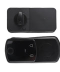 Keyless Smart Lock With Biometric Fingerprint Reader And Push Button Code Plus Rfid Card Access Offering Self Locking Electronic Deadbolt.