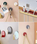 Decorative Wall Hooks Self Adhesive Heavy Duty Hanger Set for Coats Hats Keys Purses Kitchen Towels Waterproof on smooth wall