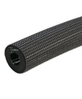 Close-up of Pipe Insulation Tubing 1 Inch By 3 Eighth Inch Heat Preservation Insulated 6 Foot Length Two Handle Grips All Black