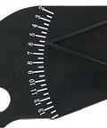 Close-up view of the measuring scale on the Nyutcwe Wheel Rim Measuring Tool, ABS Tire Width Gauge.