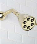 Polished Solid Brass Shower Head With Anystream Technology Three Settings Dope Water Flow For A Customizable Spa Like Shower Experience Durable Bathroom Fixture