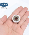 10 Pack Heavy Duty Nylon Roller Bearings 8x26x10mm Double Shielded Ball Bearing Guides 608ZZ Style Quiet Low Noise for Furniture Sliders and Hardware Accessories White, 10 pcs