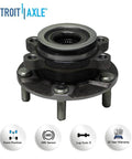 Front Wheel Bearing Hub Assembly Replacement For Nissan Rogue 2008 Through 2013 And Rogue Select 2014 Through 2015 Sentra 2007 Through 2012, 5-lug hub front view