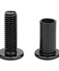 Zero Sweat Assembly M8x25mm Black Barrel Nuts And Heavy Duty Furniture Bolts 100 Pack For Woodworking and Mechanical Assembly. Close-up view.