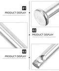 Close-up of 20 Piece Stainless Steel Clevis Pin Kit With Flat Head Single Hole Pins For DIY Fixes, Mechanical Repair And Industrial Use