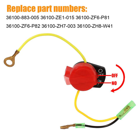 Low Oil Alarm Sensor With On Off Engine Kill Switch For GX160 GX200 GX240 GX270 GX340 GX390 5.5HP To 13HP Motors Replacement Part Easy Install Durable Safety Shutoff For Lawn Mowers Generators Water Pumps