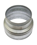 Six To Five Inch Round Duct Reducer For HVAC Ductwork, Galvanized Steel Pipe Fitting, No Fuss Vent And Drain Conduit Adapter