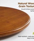 Natural wood grain texture of Thick Pine Lazy Susan Turntable The Ultimate Smooth Operator 360 Degree Swivel Spin kitchen server.