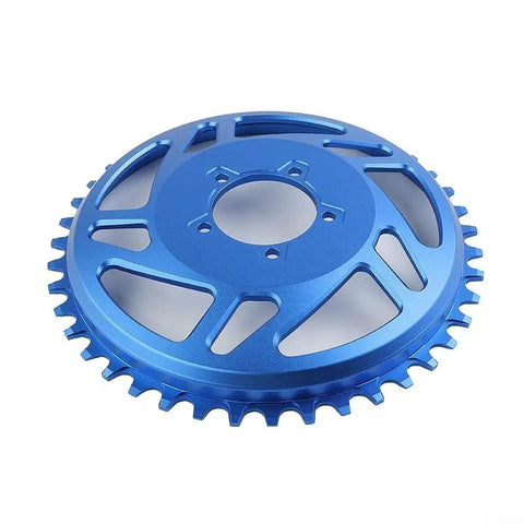42T Aluminum Alloy Offset Chainring For Bafang BB SHD Motor E Bike Upgrade Lightweight 180G, blue, mountain and road use
