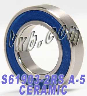 61903-2RS Ceramic Hybrid Bearing 17x30x7 Stainless Steel ABEC-5 Quality - VXB Ball Bearings