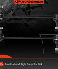 Front Sway Bar Link Stabilizer For Dodge Grand Caravan 1996 To 2020 Caravan 1996 To 2007 Town And Country 1996 To 2016 Voyager 1996 To 2003 Grand Voyager 2000 Pacifica 2004 To 2008 Plymouth Grand Voyager 1996 To 2000 Voyager 1996 To 2000 Volkswagen, black metal, 2x front links