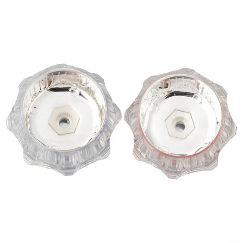 Upgrade Your Dated Faucet With This Easy Acrylic Handle Replacement Kit For Hot And Cold Tap Knobs That Fit 7.5mm Spindles In Kitchens And Bathrooms Without Any Plumbing Work or Special Tools Needed, clear acrylic tap knobs