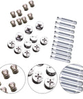 Sturdy Cam Lock Fittings Set With Bolt Dowels For Tight Corner Connections For Iron And Aluminum Alloy Cabinet Build No Fuss Silver Finish 24 Pieces
