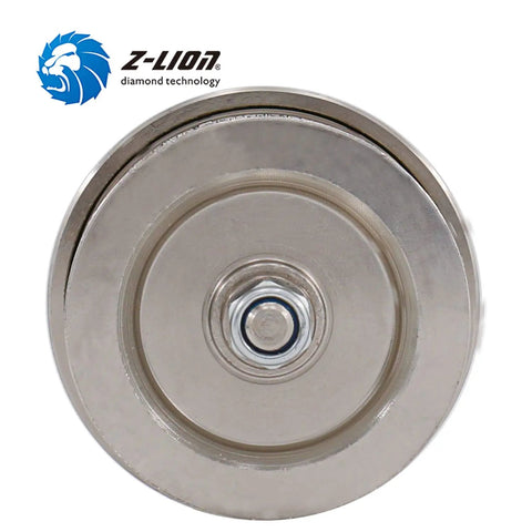 One And A Half Inch Full Bullnose Diamond Profiler Wheel Coarse Grit With Five Eighths Eleven Thread Front View