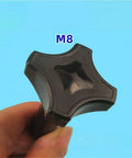 M8 Plastic Screw Nuts Black Fastener Kit for Soft Serve Ice Cream Machines, showing a black nut for easy grip and installation.