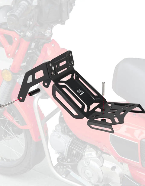 Center Rack Carrier Luggage Compatible With CT125 Trail 125 Hunter Cub 2021-2026, stainless steel cargo rack attached